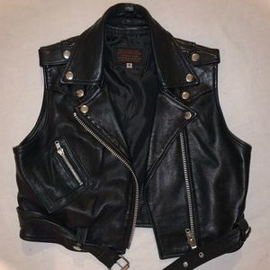 Vintage 100% leather vest